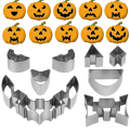 Miniatyrbilde 2 av 5: Gresskarskjæringssett med sjablonger Halloween 13stk