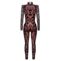 Pikkukuva 4 / 5: Naisten haalari Halloween-juhliin 3D Snake Print Bodysuits Cosplay Print Costume Stretch Skinny Catsuit Overall XL