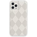 Miniatyrbilde 1 av 5: Ubiuo Kompatibel med iPhone 11 Pro Max Deksel Hvit Luksus 3D Rombe Myk TPU Lær Telefondeksel For iPhone 11 Pro Max 6.5 Tommer Støtsikker Linsebeskyttelse