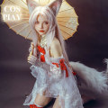 Pikkukuva 2 / 5: Naraka Bladepoint Cosplay -asu Tsuchimikado Kurumi Cosplay Valkoiset sukat univormuasu Otaku Kaori Seksikäs mekko Wig One Size