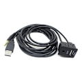 Miniatyrbild 1 av 5: 1.5M Autp Dash Infälld USB-portpanel Dubbel USB-förlängningsadapter