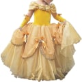Miniatyrbillede 1 af 4: Pige Prinsesse Belle Kostume Beauty And The Beast Kjoler Halloween Fest Karneval Cosplay Fancy Dress Up Yellow 7-8Years