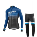 Miniatyrbild 1 av 5: 2023 GIANT Cykeltröja Set Höst Långärmad Ropa Ciclismo Cykelkläder för män Cykelkläder MTB Road Bike Suit Maillot Blue M