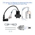 Pikkukuva 5 / 5: 49cc 66cc 80cc Moottoroidun Polkupyörän CDI Sytytyspuola Magneetto Sytytystulppa