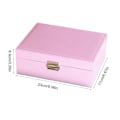 Miniatyrbillede 3 af 5: Elegant smykkeskrin med ruminddelere PU læder smykke display etui moderigtig smykkeorganisator Valentinsdagsgave Pink