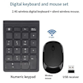 Pikkukuva 5 / 5: 2.4G langaton mini kannettava ergonominen numeronäppäimistö