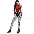 Miniatyrbillede 1 af 4: Kvinder Halloween fest kostume Skull Print Langærmet Jumpsuit Outfit style 1 M