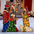 Miniatyrbild 4 av 5: Julkrubba Kung Akryl Utomhus Gräsmatta Dekoration LED Golvinsats...