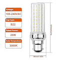 Miniatyrbillede 3 af 5: 20W LED Majslys, 150W Ækvivalent Glødepære, 2300lm, 3000k Varmt Hvidt, B22 Bajonet Pærer, 3 Styk