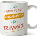 Pikkukuva 1 / 2: Kummipojan muki puolaksi Jeste najlepszy tak trzymaj Hauska lahja keraaminen 330 ml muki
