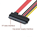Miniatyrbillede 3 af 5: Computer 4-pin Ide + Sata Overførsel Integreret Harddisk Optisk Drev Datalinje Strømforsyningslinje 7 + 15p Linje