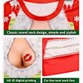 Pikkukuva 5 / 5: 3d Unisex Joulupaita Ruma Joulupukki Neule Pyöreäpääntie vaatteet Xams Cosplay Vaatteet Red L