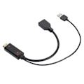 Pikkukuva 5 / 5: HD Multimedia Interface - DisplayPort -kaapelisovitin USB-virralla 3840x2160 60Hz 25cm pitkä videoadapterikaapeli