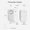 Miniatyrbild 3 av 5: Vattenläckagealarm, 1M Lång Kabel med Sensor, Vit 89*55mm