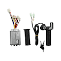Miniatyrbilde 1 av 5: 48V 1000W Elektrisk Scooter Børstet Kontroller Motor+Gasshåndtak Vri Grep Kit Kompatibel med Elektrisk