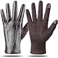 Miniatyrbillede 1 af 4: Vinter mode læderhandsker til mænd. Med Touch Screen Texting Finger Wool