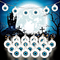 Miniatyrbilde 1 av 5: Halloween String Lights, 3m 20 Led Halloween 3d Pumpkin String Lights Batteridrevet, Ip65 Vanntett Konstant på/blinkende String Lights For Hallow Eyeball String Lights