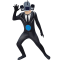 Miniatyrbillede 3 af 5: Skibidi Toilet Cosplay Kostume Tv Mand Kamera Mand Kostume Spil Skibidi Dop Ja Ja Ja Toilet Halloween Jumpsuit Til Børn Gaver F 140