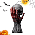 Pikkukuva 1 / 5: Halloween-kallokoristelu Realistinen kädessä pidettävä hartsiluuranko askartelu Halloween ihmisluiden kallomalli puutarhaan ja pihaan