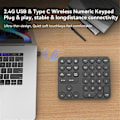 Pikkukuva 4 / 5: Ladattava kaksois-Bluetooth-numeronäppäimistö langaton numeronäppäimistö