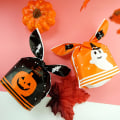 Miniatyrbillede 4 af 5: 48 stk/pose Slikpose Kreativt Halloween-mønster Rummelig Happy Halloween Goodie-taske til børn White