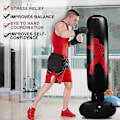 Miniatyrbillede 5 af 5: 160 cm oppustelig bokse-punchingbag -ykc-