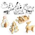 Miniatyrbild 2 av 5: Jul-kakformar i rostfritt stål 3D, 8-pack