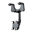 Miniatyrbilde 2 av 5: Telefonholder for bakspeil til bil, multifunksjonell uttrekkbar biltelefonholder 360° roterbar