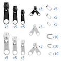 Miniatyrbild 2 av 5: 85 st Dragkedjereparationssats Dragkedja Slider Räddning Universal Dragkedjor Ersättning Jacka Kläder Väska Tält Fix (trassel)