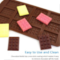 Miniatyrbillede 4 af 5: 3 stk. silikone chokoladeform, 12 huller, let at frigøre chokoladechips