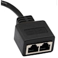Miniatyrbillede 3 af 4: Netværks Splitter Adapter Kabel, 1 Rj45 Stik Til 2 Rj45 Jack Netværks Y Splitter Kabel Til Kategori 5e Ethernet, Kategori 6 Ethernet. (1 stk)