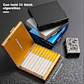 Miniatyrbillede 3 af 4: Cigaretesui af aluminiumslegering, bærbar automatisk cigaretdispenser til kvinder og mænd - hy