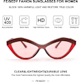 Pikkukuva 3 / 5: Ubiuo Retro Cateye Aurinkolasit Hauskat Suuret Silmät Muoto Lasit Trendikkäät Söpöt Huulet Design Browline Yhdistelmä B2763