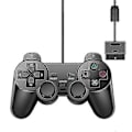 Pikkukuva 1 / 5: Ohjain PS2:lle Langallinen ohjain Sony Playstation PS2:lle kaksoisvärinällä USB-langallinen joystick-peliohjain videopelit