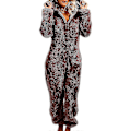 Miniatyrbillede 1 af 2: Dame Vinter Fluffy Fleece Hætte All In One Jumpsuit