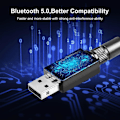 Miniatyrbilde 3 av 5: Onvian USB Bluetooth 5.0 Adapter Dongle Antenne Lang Rekkevidde 100M Trådløs Lydmottaker Sender For PC Laptop Win 7/8/8.1/10