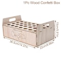 Miniatyrbilde 1 av 3: Bryllups kraftpapirbrett konfettikjeglestativ boksbrett for bryllupsdekorasjon Blomsterkonfettikjegler Rustikk bryllupspapirholder Wood Confetti Box 2