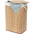 Miniatyrbillede 4 af 5: Foldbar rektangulær vasketøjskurv, bambus, 40 x 30 x 60 cm