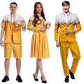 Pikkukuva 1 / 2: Uusi Oktoberfest Beer Cosplay -asu miehille Naisten Baijerin hienot asut Keltainen olutpuku 3D- printed vaatteet set Men Set A One Size