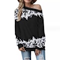 Miniatyrbillede 1 af 2: Kvinders Slouchy Skjorter Halloween Græskar Langærmet Trøjer Trøje COLOR 1 4XL