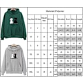 Miniatyrbillede 3 af 3: Langærmet sweatshirt med kattetryk til kvinder Afslappet Løs snøre Hættetrøjer Toppe med hættetrøje Red L