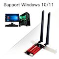 Miniatyrbillede 2 af 5: Wifi 6E AX210 PCIE Wifi Adapter 5400Mbps Trådløst Ethernet Netværkskort BT 5.3 2.4G/5G Dual Band 80