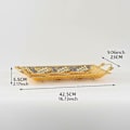 Miniatyrbillede 4 af 5: Rektangulær serveringsbakke til frugt og dessert, robust moderne fad, toiletbakke til toiletbord, husholdning, soveværelse, morgenmad, dessert