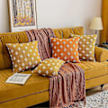 Miniatyrbilde 4 av 5: Sett med 2 Halloween Høst Dekor Dekorative Putetrekk Rombe Jacquard Putetrekk Myk Firkantet Putekasse for Sommer Sofa Seng Soverom Li