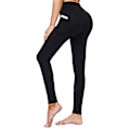 Miniatyrbillede 5 af 5: Tflycq Kvinder Mode Casual Solid to-lommes leggings Sports Ni-punkts Yogabukser L