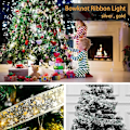 Miniatyrbild 4 av 5: Juldekoration LED-bandljus Julgransprydnader DIY Spetsrosetter Ljusslingor Navidad Heminredning Nyår 2022