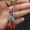 Miniatyrbild 4 av 5: 7 Chakra Regnbåge Orgon Kristall Hängsmycke Halsband Justerbar Energi Generator
