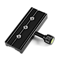 Miniatyrbillede 4 af 5: Sort Qr-120 Klemmeadapter Til Hurtigudløserplade 1/4\" 3/8\" Til Arca Swiss Rss Stativ
