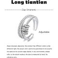 Miniatyrbillede 4 af 5: Long tiantian Til Min Datter Gaver fra Mor Fidget Ringe mod Angst Kvinder Sølv Angst Multi-lags Spinner Ringe