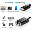 Pikkukuva 3 / 5: 2 kpl USB C - USB 2.0 -sovitin, Type-C OTG -kaapeli, Type C -uros - USB A -naaras -sovitin, yhteensopiva
